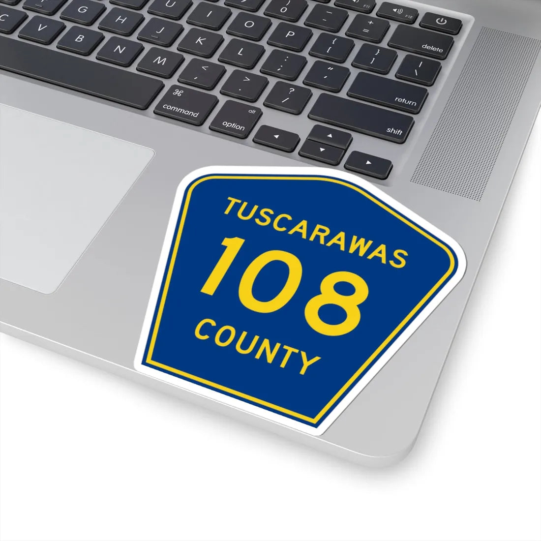 Tuscarawas County 108 (Ohio) (Road Sign) STICKER Vinyl Kiss-Cut Decal - The Sticker Space