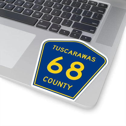 Tuscarawas County 68 (Ohio) (Road Sign) STICKER Vinyl Kiss-Cut Decal - The Sticker Space