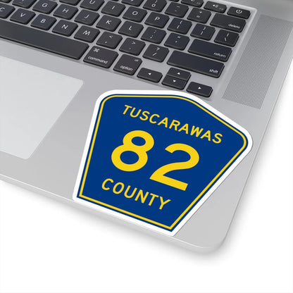 Tuscarawas County 82 (Ohio) (Road Sign) STICKER Vinyl Kiss-Cut Decal - The Sticker Space