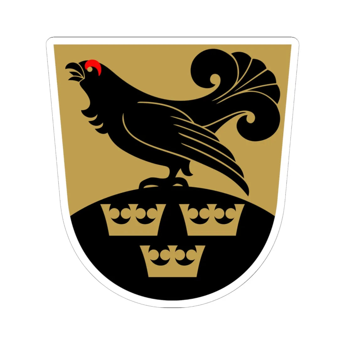 Tuusniemi.vaakuna (Finland) (Coat of Arms) STICKER Vinyl Kiss-Cut Decal 6 Inch White - The Sticker Space