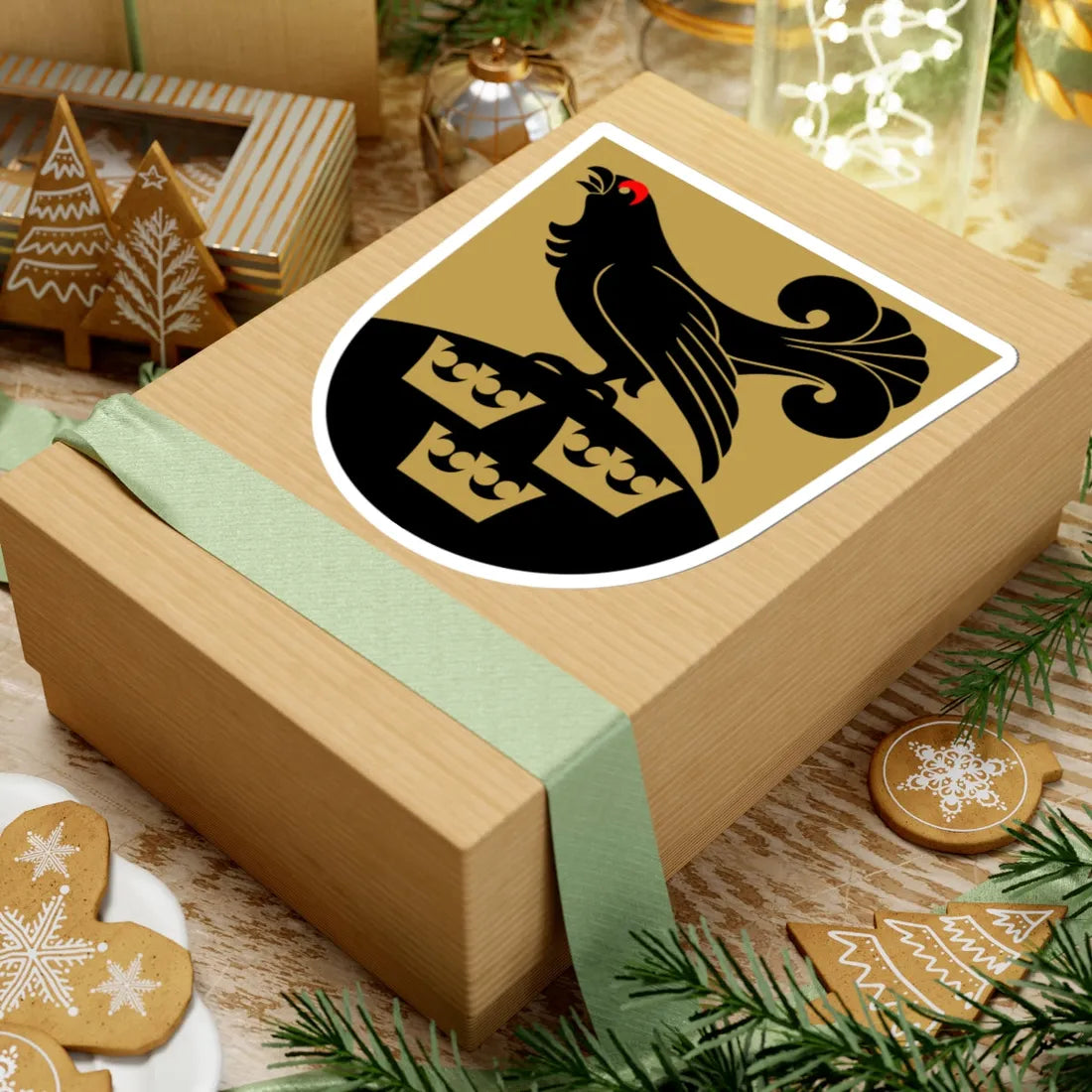 Tuusniemi.vaakuna (Finland) (Coat of Arms) STICKER Vinyl Kiss-Cut Decal - The Sticker Space