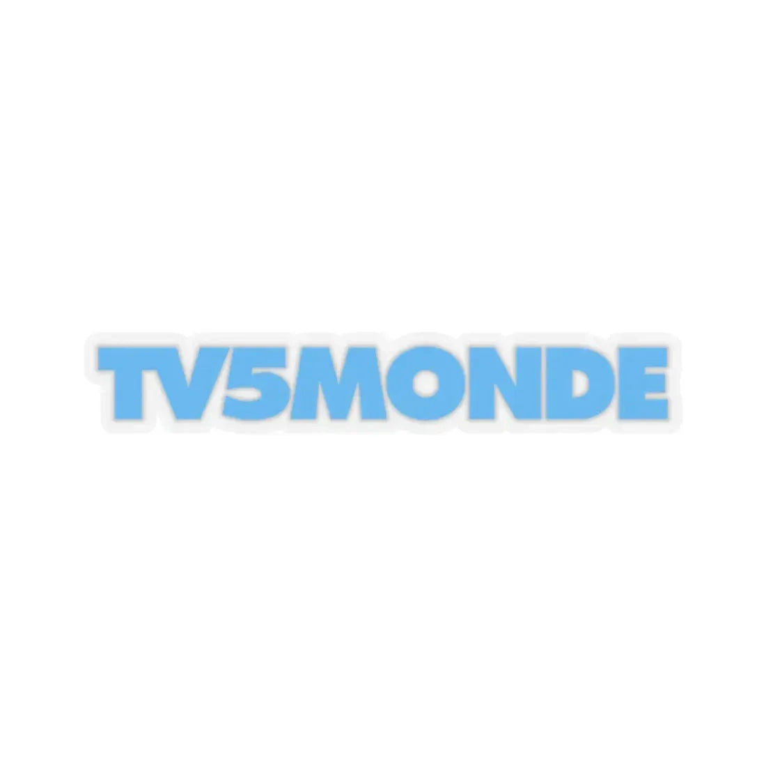 TV5Monde (Logo) STICKER Vinyl Kiss-Cut Decal 6 Inch Transparent - The Sticker Space