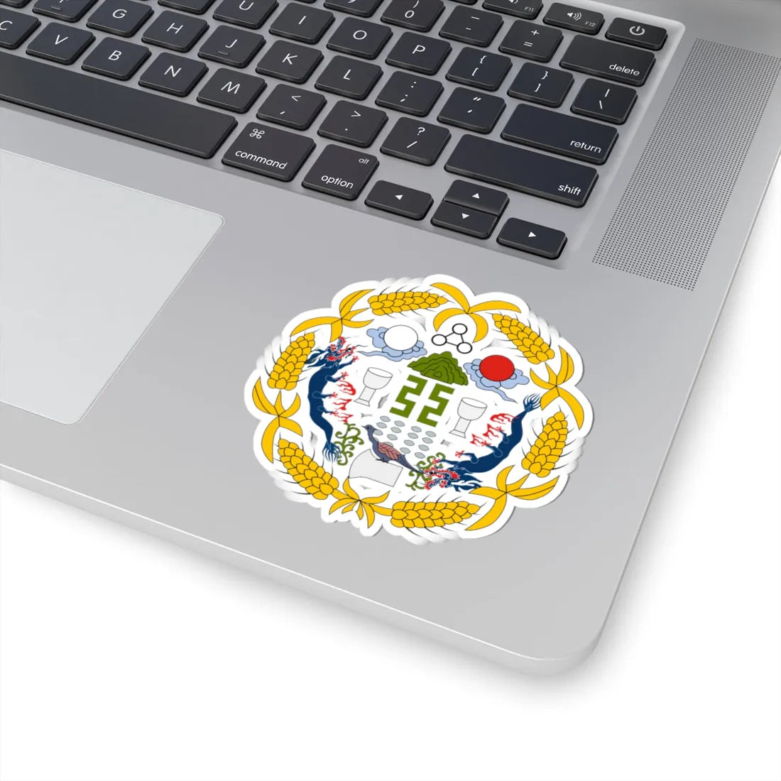 Twelve Symbols national emblem of China Commander-in-Chief Flag of the Beiyang Government (China) (Coat of Arms) STICKER Vinyl Kiss-Cut Decal - The Sticker Space