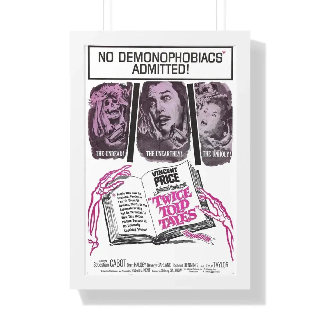 TWICE TOLD TALES 1963 - Framed Movie Poster 16″ x 24″ White - The Sticker Space