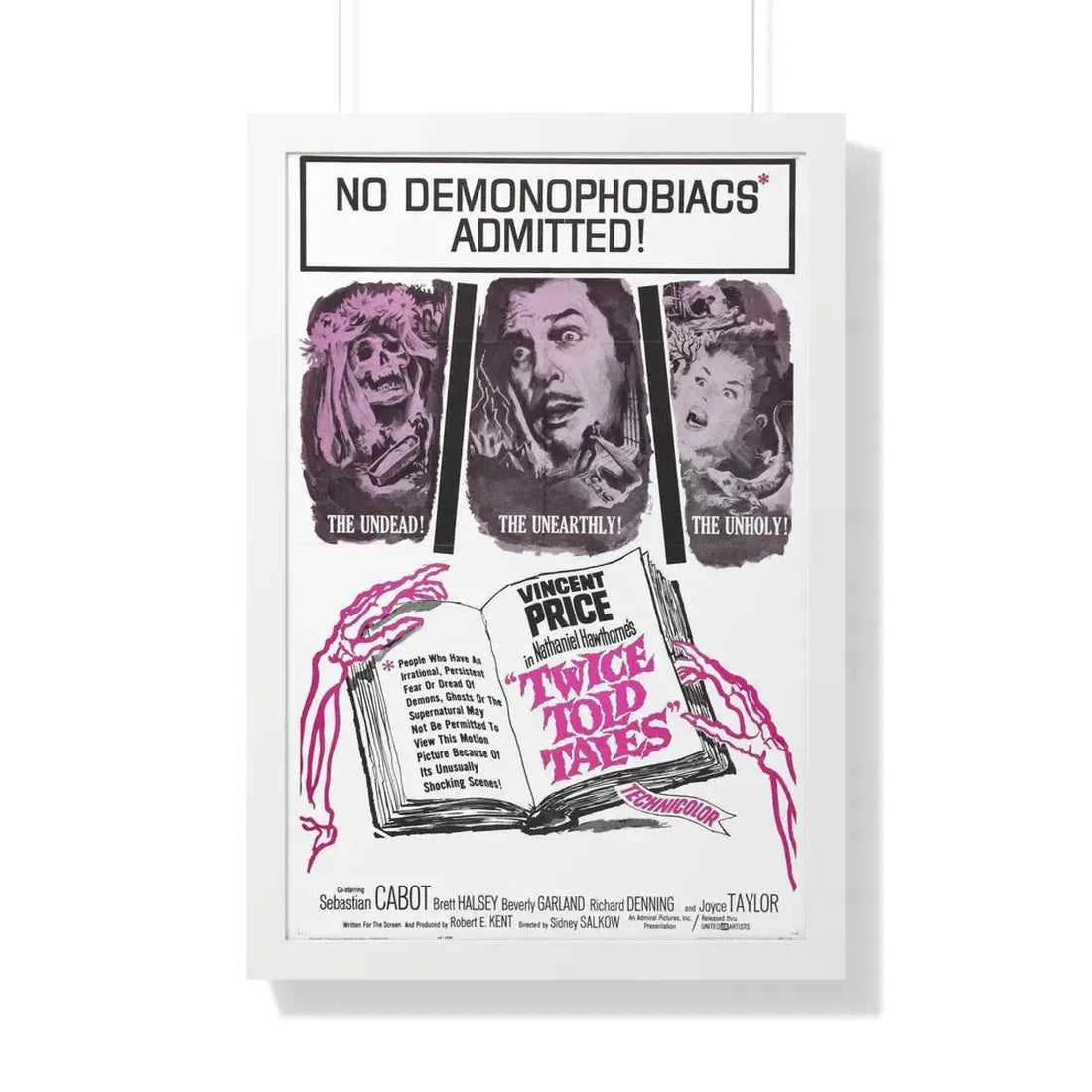 TWICE TOLD TALES 1963 - Framed Movie Poster 20" x 30" White - The Sticker Space