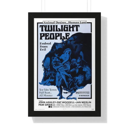 TWILIGHT PEOPLE 1972 - Framed Movie Poster 16″ x 24″ Black - The Sticker Space
