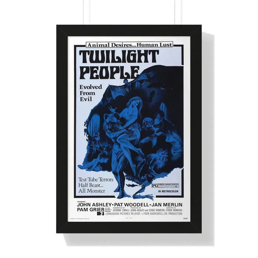 TWILIGHT PEOPLE 1972 - Framed Movie Poster 16″ x 24″ Black - The Sticker Space