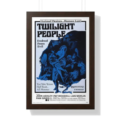 TWILIGHT PEOPLE 1972 - Framed Movie Poster 16″ x 24″ Walnut - The Sticker Space