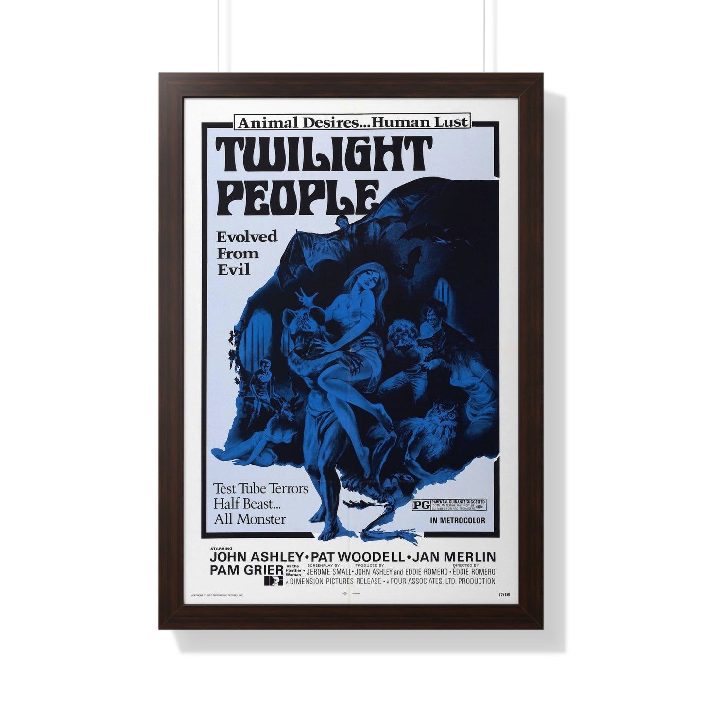 TWILIGHT PEOPLE 1972 - Framed Movie Poster-20" x 30"-The Sticker Space