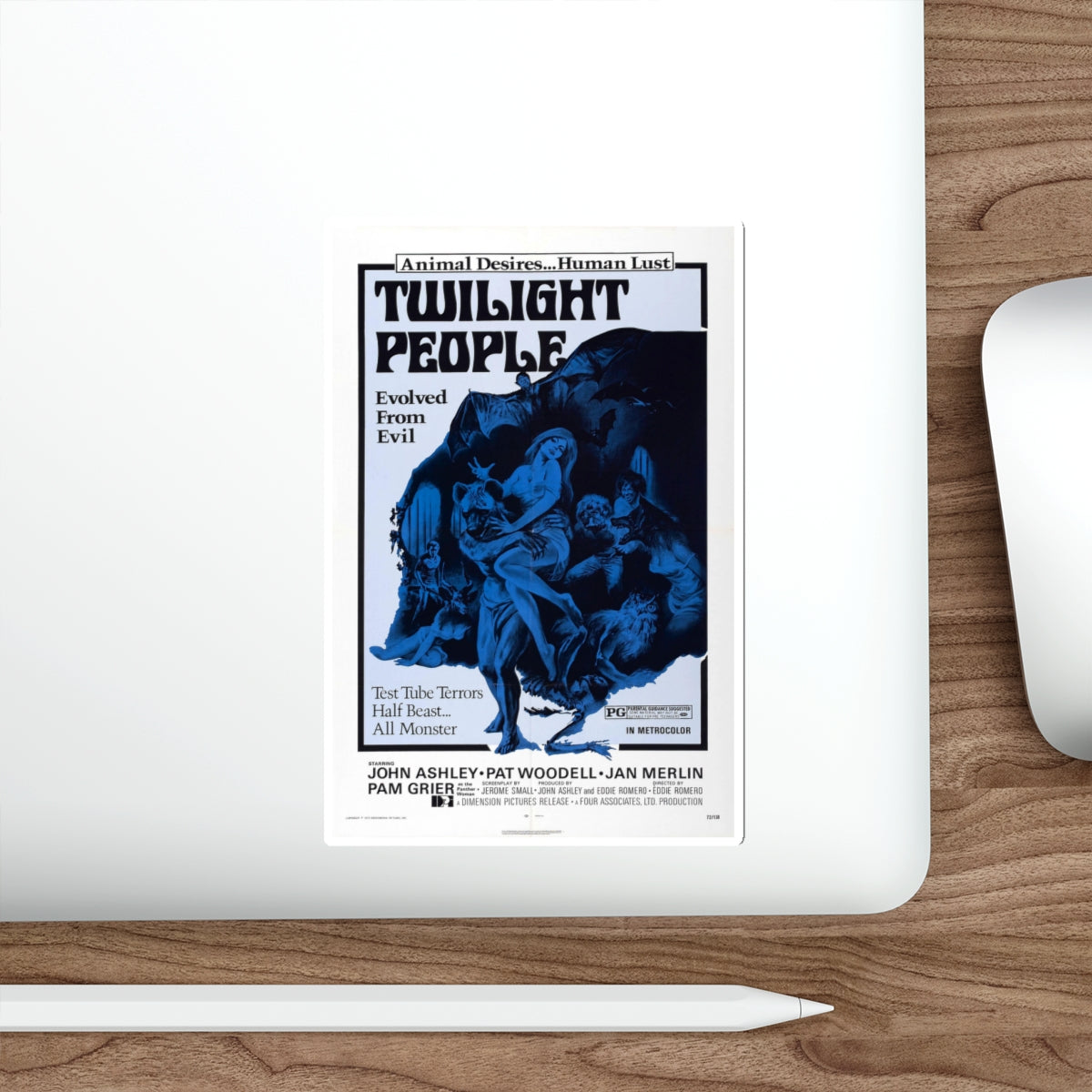 TWILIGHT PEOPLE 1972 Movie Poster STICKER Vinyl Die-Cut Decal-The Sticker Space