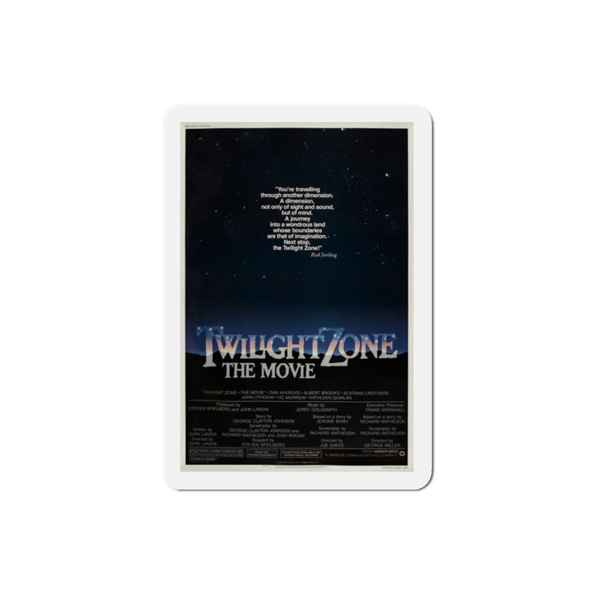 Twilight Zone The Movie 1983 Movie Poster Die-Cut Magnet-2" x 2"-The Sticker Space