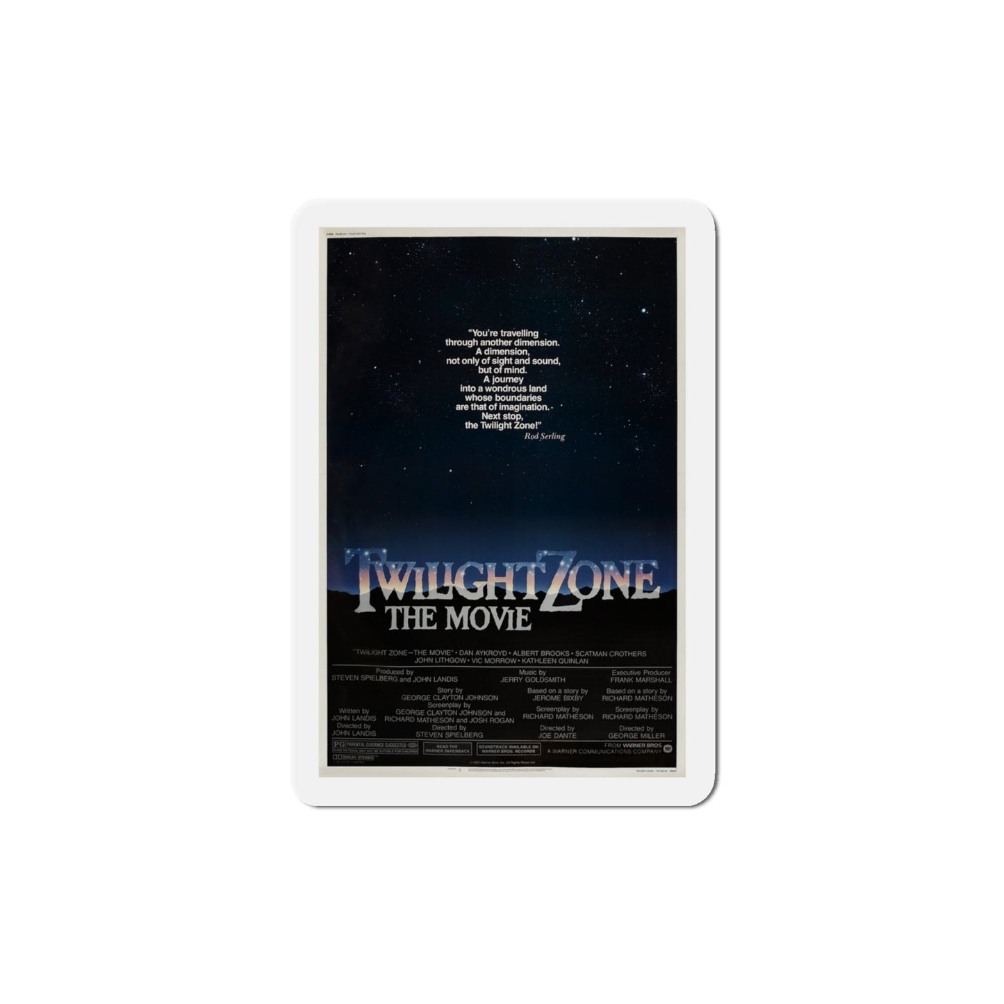 Twilight Zone The Movie 1983 Movie Poster Die-Cut Magnet-4" x 4"-The Sticker Space