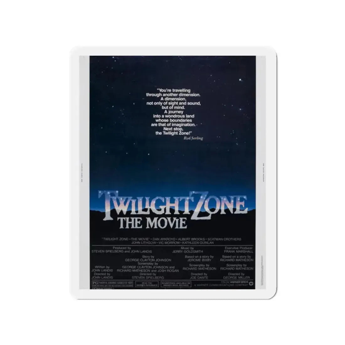 TWILIGHT ZONE THE MOVIE 1983 Movie Poster - Refrigerator Magnet 2 Inch Die-Cut - The Sticker Space