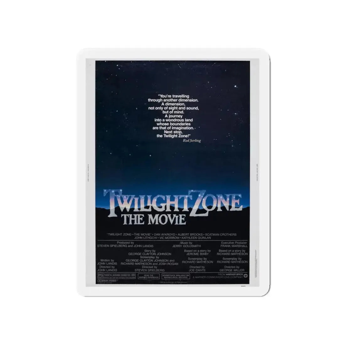 TWILIGHT ZONE THE MOVIE 1983 Movie Poster - Refrigerator Magnet 4 Inch Die-Cut - The Sticker Space