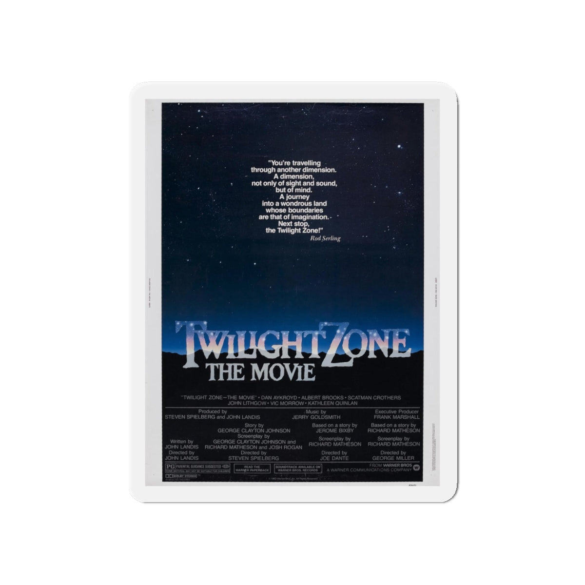 TWILIGHT ZONE THE MOVIE 1983 Movie Poster - Refrigerator Magnet