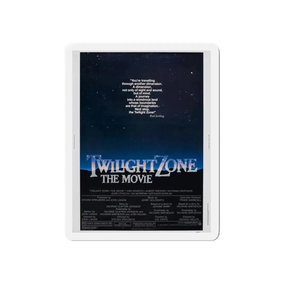 TWILIGHT ZONE THE MOVIE 1983 Movie Poster - Refrigerator Magnet 6 Inch Die-Cut - The Sticker Space