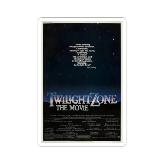Twilight Zone The Movie 1983 Movie Poster - STICKER Vinyl Kiss-Cut Decal 2 Inch White - The Sticker Space