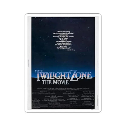 TWILIGHT ZONE THE MOVIE 1983 Movie Poster - STICKER Vinyl Kiss-Cut Decal 2 Inch White - The Sticker Space