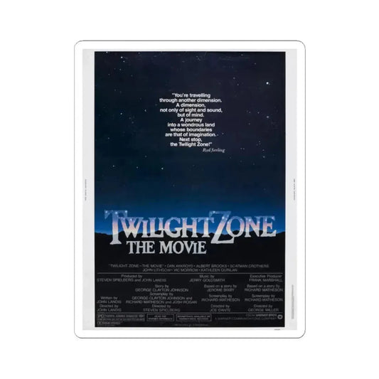 TWILIGHT ZONE THE MOVIE 1983 Movie Poster - STICKER Vinyl Kiss-Cut Decal 2 Inch White - The Sticker Space