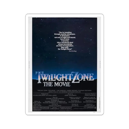 TWILIGHT ZONE THE MOVIE 1983 Movie Poster - STICKER Vinyl Kiss-Cut Decal - The Sticker Space