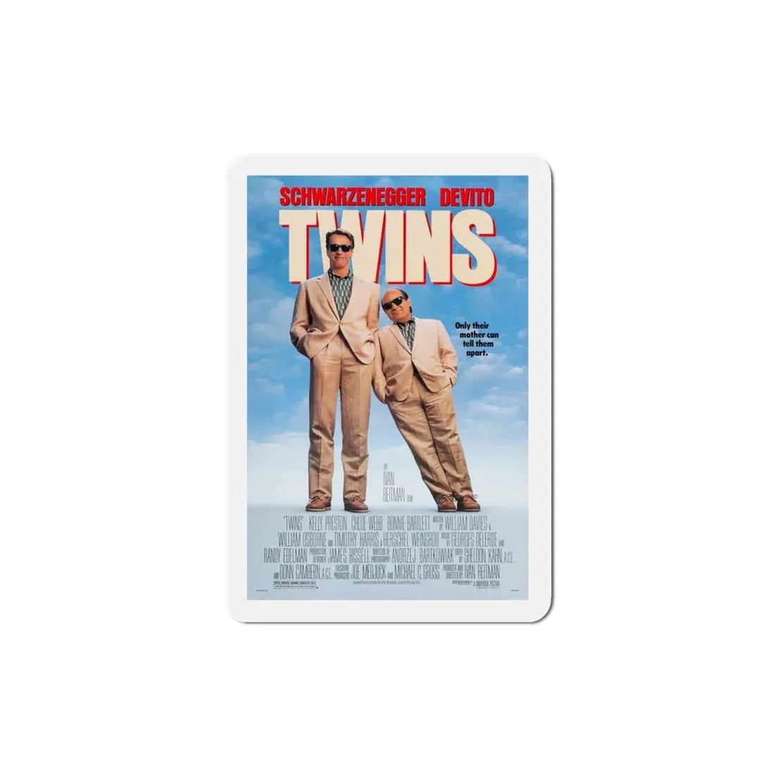 Twins 1988 Movie Poster Refrigerator Magnet 4 Inch - The Sticker Space