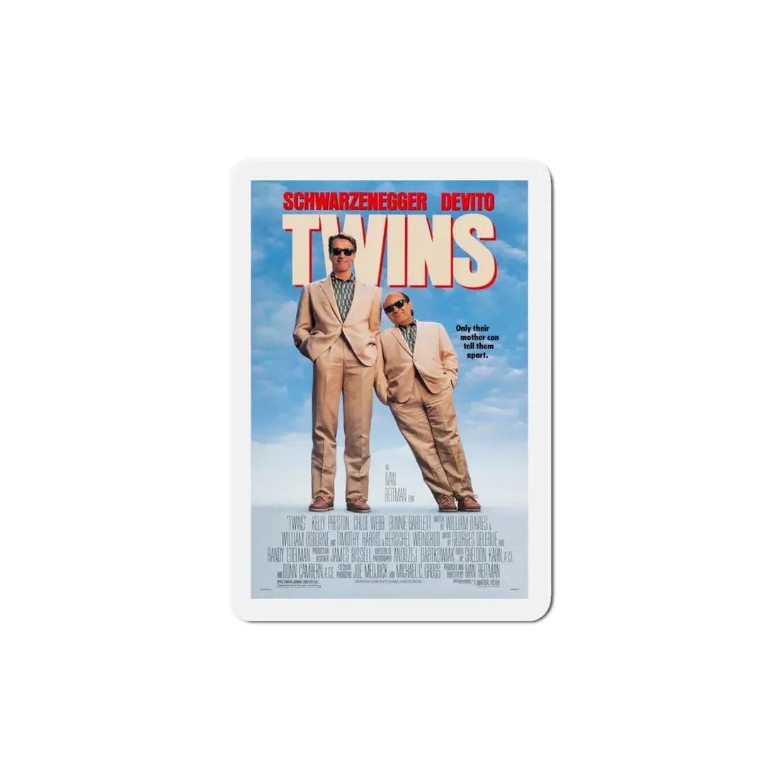 Twins 1988 Movie Poster Refrigerator Magnet 5 Inch - The Sticker Space