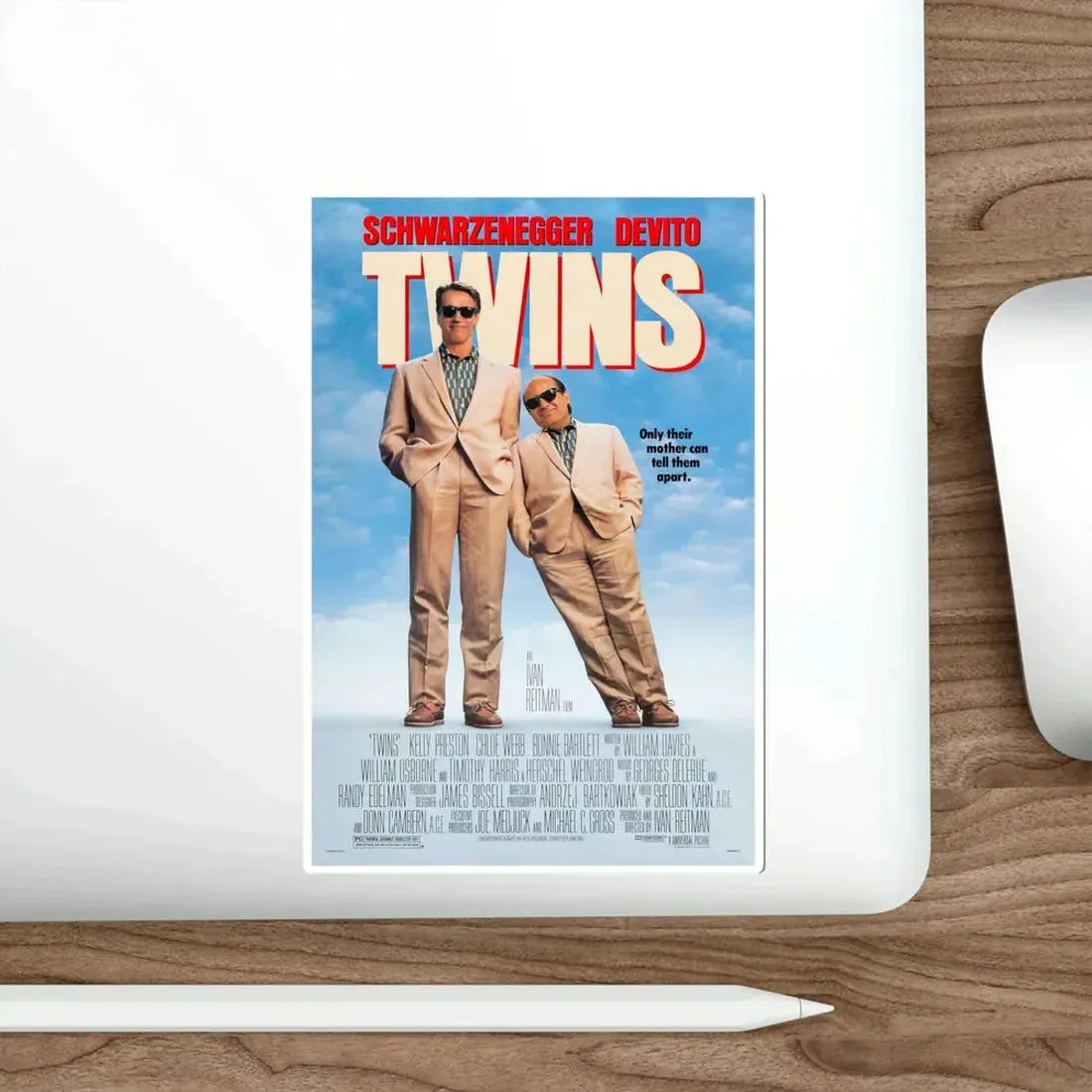 Twins 1988 Movie Poster STICKER Vinyl Die-Cut Decal - The Sticker Space