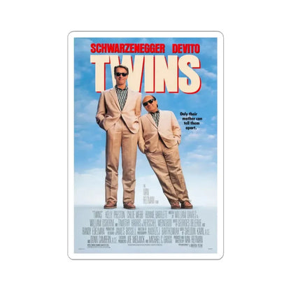 Twins 1988 Movie Poster - STICKER Vinyl Kiss-Cut Decal 4 Inch White - The Sticker Space