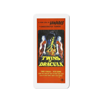 TWINS OF DRACULA 1971 Movie Poster - Refrigerator Magnet 3 Inch Die-Cut - The Sticker Space