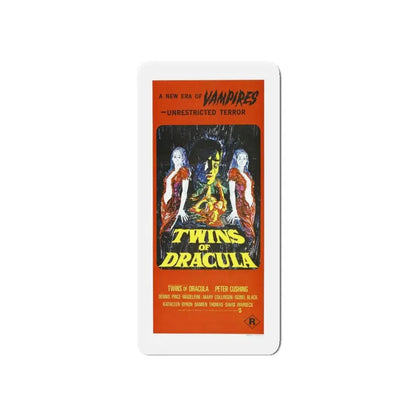 TWINS OF DRACULA 1971 Movie Poster - Refrigerator Magnet 5 Inch Die-Cut - The Sticker Space