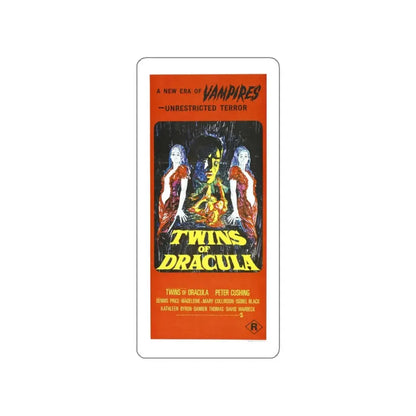 TWINS OF DRACULA 1971 Movie Poster STICKER Vinyl Die-Cut Decal 3 Inch - The Sticker Space