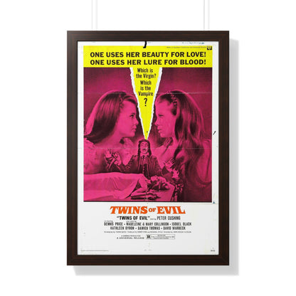 TWINS OF EVIL 1971 - Framed Movie Poster-20" x 30"-The Sticker Space