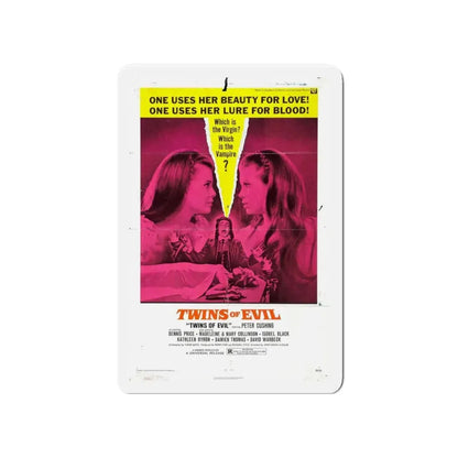TWINS OF EVIL 1971 Movie Poster - Refrigerator Magnet 4 Inch Die-Cut - The Sticker Space