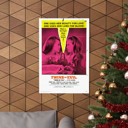 TWINS OF EVIL 1971 - Paper Movie Poster-The Sticker Space