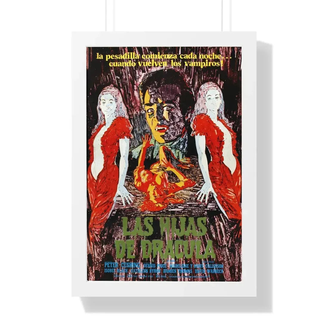 TWINS OF EVIL (2) 1971 - Framed Movie Poster 16″ x 24″ White - The Sticker Space