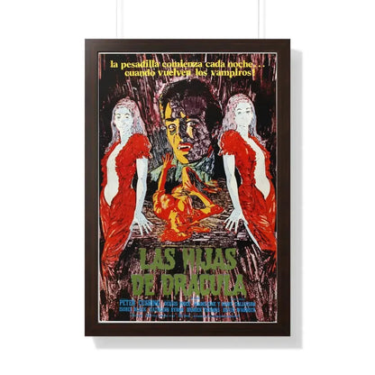 TWINS OF EVIL (2) 1971 - Framed Movie Poster 20" x 30" Walnut - The Sticker Space