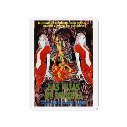 TWINS OF EVIL (2) 1971 Movie Poster - Refrigerator Magnet 2 Inch Die-Cut - The Sticker Space