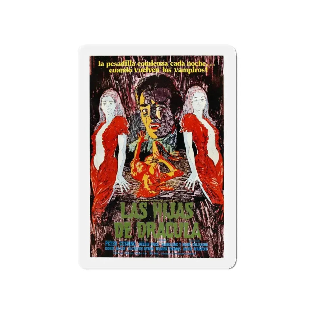 TWINS OF EVIL (2) 1971 Movie Poster - Refrigerator Magnet 4 Inch Die-Cut - The Sticker Space