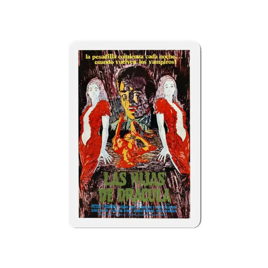 TWINS OF EVIL (2) 1971 Movie Poster - Refrigerator Magnet 6 Inch Die-Cut - The Sticker Space
