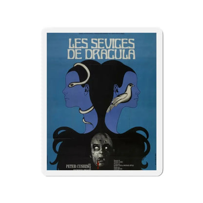 TWINS OF EVIL (FRENCH) 1971 Movie Poster - Refrigerator Magnet 2 Inch Die-Cut - The Sticker Space