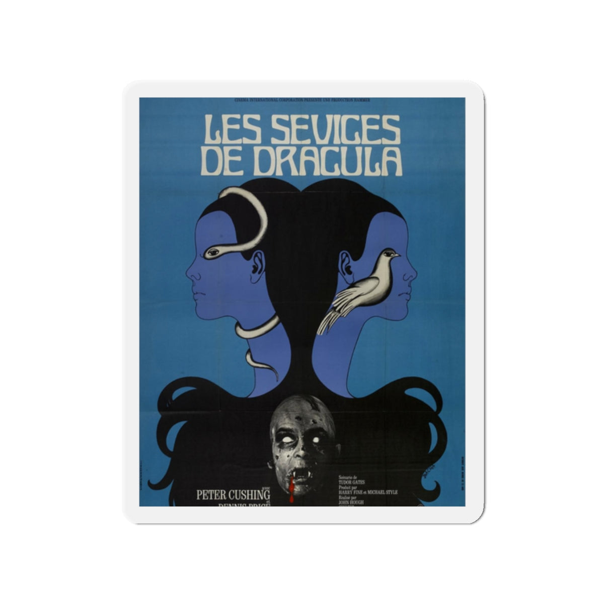 TWINS OF EVIL (FRENCH) 1971 Movie Poster - Refrigerator Magnet