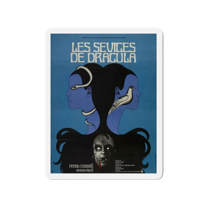 TWINS OF EVIL (FRENCH) 1971 Movie Poster - Refrigerator Magnet 3 Inch Die-Cut - The Sticker Space