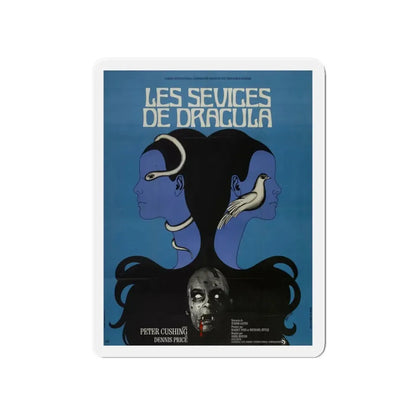 TWINS OF EVIL (FRENCH) 1971 Movie Poster - Refrigerator Magnet 4 Inch Die-Cut - The Sticker Space