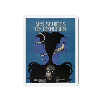 TWINS OF EVIL (FRENCH) 1971 Movie Poster - Refrigerator Magnet-5 Inch-Die-Cut-The Sticker Space