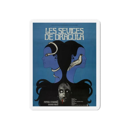TWINS OF EVIL (FRENCH) 1971 Movie Poster - Refrigerator Magnet 5 Inch Die-Cut - The Sticker Space