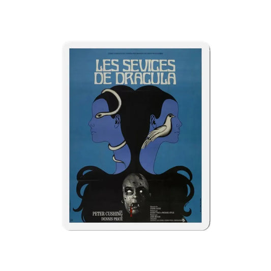 TWINS OF EVIL (FRENCH) 1971 Movie Poster - Refrigerator Magnet 6 Inch Die-Cut - The Sticker Space