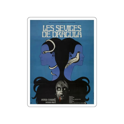 TWINS OF EVIL (FRENCH) 1971 Movie Poster STICKER Vinyl Die-Cut Decal 3 Inch - The Sticker Space