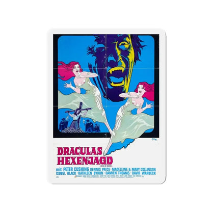 TWINS OF EVIL (GERMAN) 1971 Movie Poster - Refrigerator Magnet 2 Inch Die-Cut - The Sticker Space