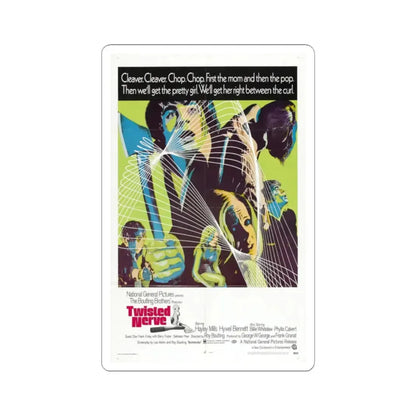 Twisted Nerve 1969 Movie Poster - STICKER Vinyl Kiss-Cut Decal 2 Inch White - The Sticker Space