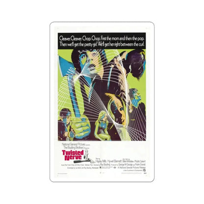 Twisted Nerve 1969 Movie Poster - STICKER Vinyl Kiss-Cut Decal 3 Inch White - The Sticker Space